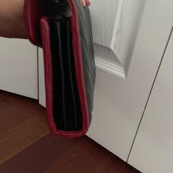 GUCCI New Marmont black red leather shoulder small bag,wallet on chain Authentic - Picture 5 of 13